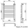 Полотенцесушитель электрический Ника Trapezium ЛТ Г2 80/60 правый хром