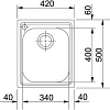 Кухонная мойка 42 см Franke Armonia AMX 610 101.0021.601, нержавеющая сталь