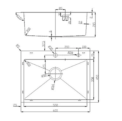 Кухонная мойка D&K DKS604504 серый