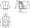 Приставной унитаз Ideal Standard Tesi AquaBlade T0077V3, черный матовый