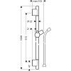 Душевая штанга Hansgrohe Unica S Puro 28631700, белый матовый