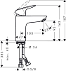 Смеситель для раковины Hansgrohe Logis 71101000, хром