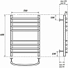 Полотенцесушитель водяной Point PN05156S П8 500x600, хром