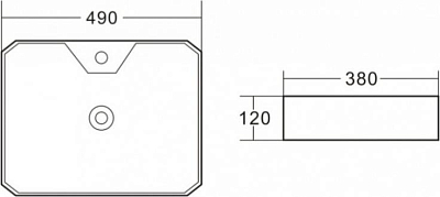 Раковина накладная 49 см Belbagno BB1387