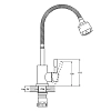 Смеситель для кухни Solone Eza EZA4-A090 серый