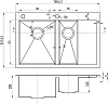 Кухонная мойка Zorg Inox X 78х51х20,8 X-5178-2-R