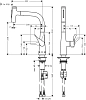 Смеситель для кухни Hansgrohe Metris Select 73822800 серый