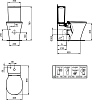 Напольный унитаз Ideal Standard Connect Air AquaBlade® E013701 с бачком E073401, безободковый