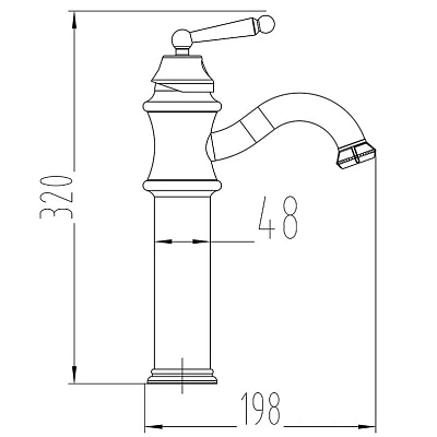 Смеситель для раковины Milacio Yeste MC.507.BL черный