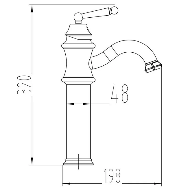 Смеситель для раковины Milacio Yeste MC.507.BL черный