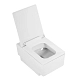 Подвесной унитаз Cezares Cadro CZR-4823-CHR/CZR-4823-SC, безободковый, сиденье SoftClose, белый