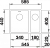 Кухонная мойка Blanco Andano 340/180-U 522979 чаша слева