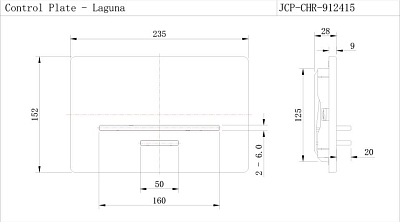 Кнопка смыва Jaquar Laguna JCP-CHR-912415