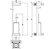 Стойка подвесная Gessi Eleganza 46467#031, хром / белый