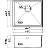 Кухонная мойка Domaci Равенна DMG4844 черный