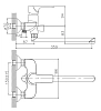 Смеситель для ванны с душем Cron CN172 CN22172 хром