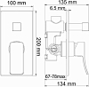 Встраиваемый комплект для душа WasserKRAFT Aller A16190, хром