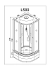 Душевая кабина Deto L L580GM+EL