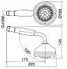 Душевая лейка Migliore Ricambi ML.RIC-33.111.do хром, белый