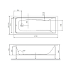 Каркас для ванны Am.Pm Gem W90A-170-070W-R