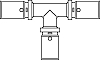 Тройник Oventrop Cofit P 16x16x16