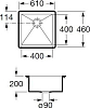 Кухонная мойка 61 см Roca X-Tra 876710615