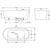 Акриловая ванна BelBagno BB71-1700-W0 170x80, белый