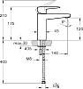 Смеситель для раковины Vitra Root Square A4273136EXP, черный матовый