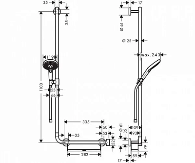 Душевой гарнитур Hansgrohe Raindance Select S 26325000 хром
