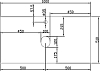 Столешница с раковиной DIWO Элиста 100 чёрный мрамор, с раковиной Moduo 50 Square