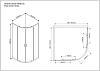 Душевой уголок Vincea Scala VSQ-2SC100CL, стекло прозрачное, хром