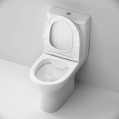 Унитаз-компакт Damixa Luna DX46C8600SC безободковый, с сиденьем микролифт, белый