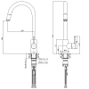 Смеситель для кухни Voda Vessel Gun Metal VSL519GM серый