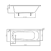 Акриловая ванна Ravak Septima 160x70 C631S00000 белый