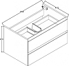 Пенал Cersanit Smart B-SL-SMA/Wh