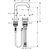 Смеситель для раковины Hansgrohe Tecturis S 73353000 хром