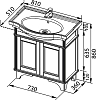 Тумба с раковиной Aquanet Николь 80