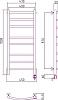 Полотенцесушитель электрический Сунержа Галант 100x40 R