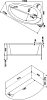 Акриловая ванна Bas Вектра 150 150х96 Вн БасВГ11 R с гидромассажем
