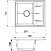 Кухонная мойка Domaci Солерно DMQ-1580.Q антрацит черный