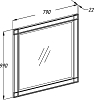Зеркало Opadiris Фреско 80 светлый орех