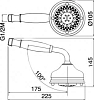 Душевая лейка Migliore Ricambi ML.RIC-33.111.CR трёхпозиционная