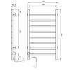 Полотенцесушитель электрический Domoterm Аврора DMT 109-8 50x90 EKTD L хром