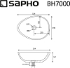 Раковина-чаша Sapho Punc BH7000, белый песчаник