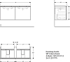 Тумба под двойную раковину 120 см Geberit Acanto 500.613.JK.2, серый