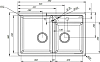 Кухонная мойка на 2 чаши Iddis Vane G V24S782i87, бежевый матовый