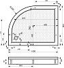 Поддон для душа Эстет Омега L 100x80