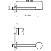 Смеситель для раковины Cisal Slim SM01351040 черный