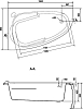 Акриловая ванна 150х95 Cersanit Joanna 150 L WA-JOANNA*150-L