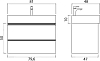 Тумба под раковину Creto Scala 80 3-1078W, белый глянец